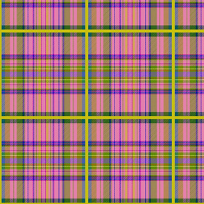 Tartan #6 - pink, lime, blue, green