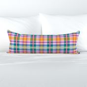 Tartan #10 - pink, orange, blue, mint, red