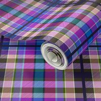 Tartan #17 - puce, grape, mauve, sky blue