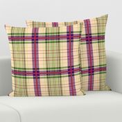 Tartan #19 - sand, olive green, grape, burgundy 