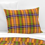 Tartan #21 - ginger orange, deep purple, lime green, mauve