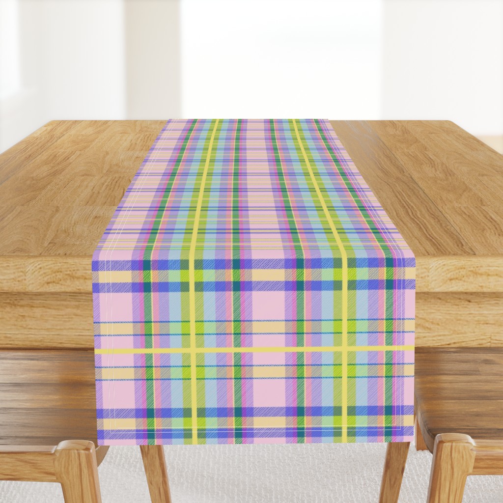 Tartan #24 - pink, purple, blue, green pastel r