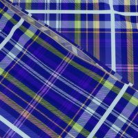 Tartan #34 - navy, indigo, sky blue, lime green