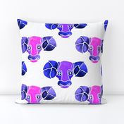 Aries purple and pink watercolor pattern