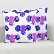 Aries purple and pink watercolor pattern