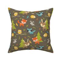 Woodland Animals - Brown