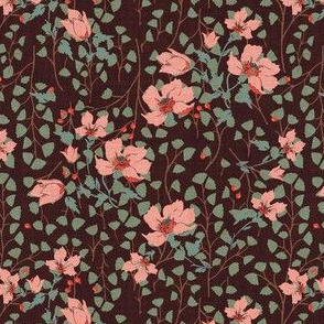 FRENCH VINTAGE WILD FLORAL DARK