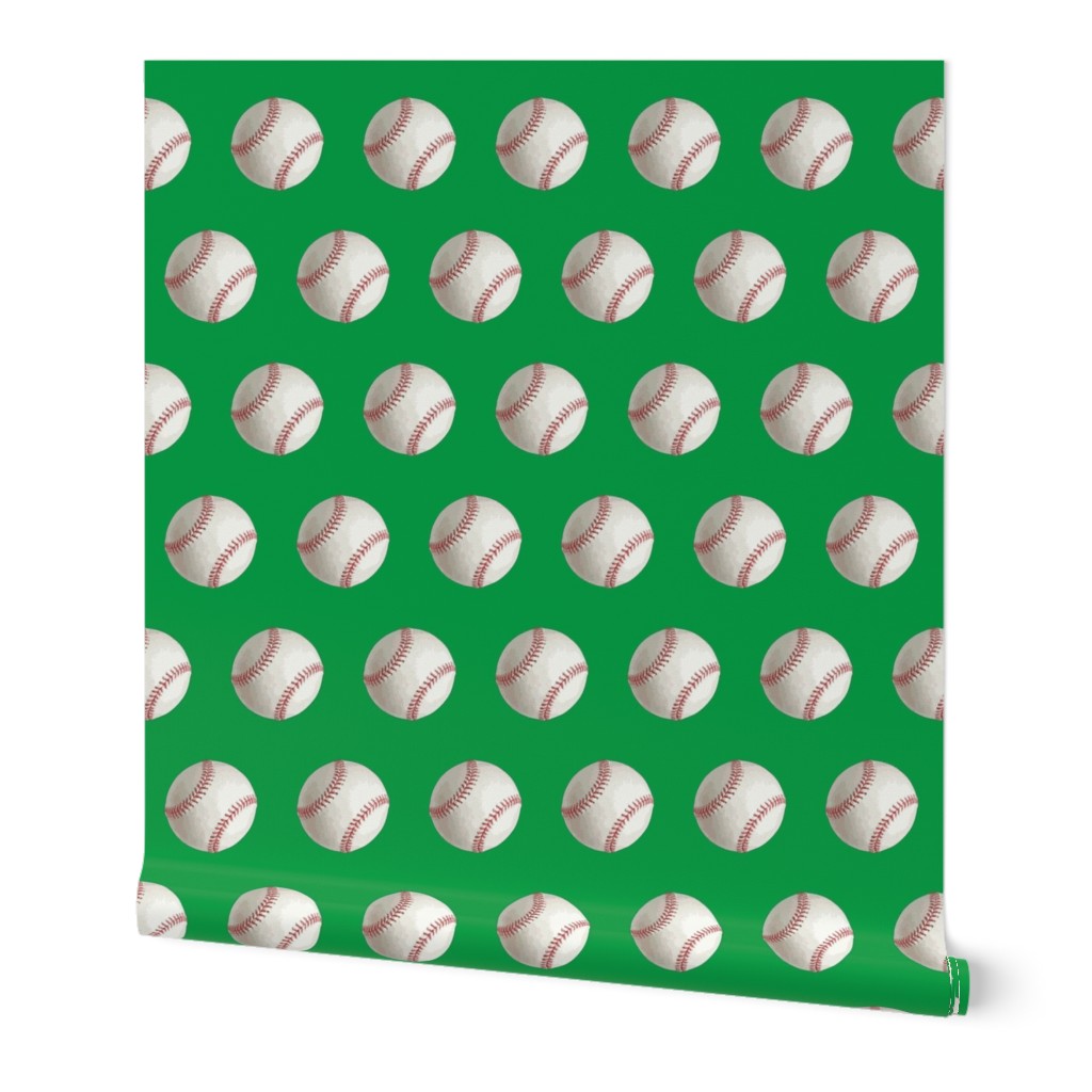 Green Half Inch Baseballs