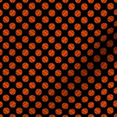  Orange Small Scale Baseball Polka Dots