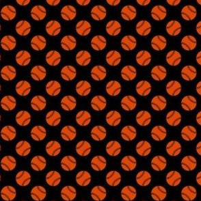  Orange Small Scale Baseball Polka Dots