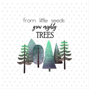 Minky Lovey Size (18x18") From Little Seeds Grow Mighty Trees