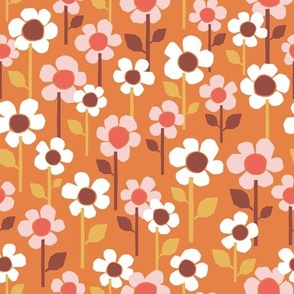 Retro Floral | Orange