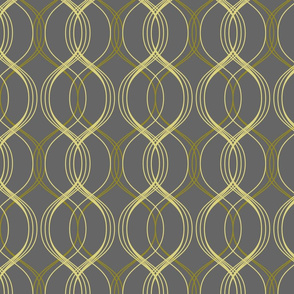 minimal maximal coordinate - lemon and gold on dark grey