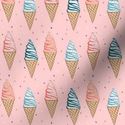 Soft serve ice cream cones