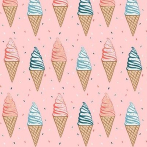 Soft serve ice cream cones