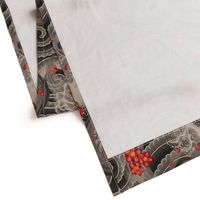 ★ SAKURA ★ Red Cherry Blossom Spring Japanese Tattoo / Vintage Sepia - Jumbo Scale / Collection : Irezumi - Japanese Tattoo Prints