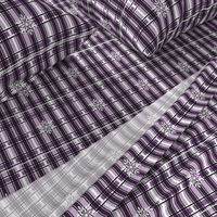 Snowflake Tartan Purple & White