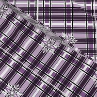 Snowflake Tartan Purple & White