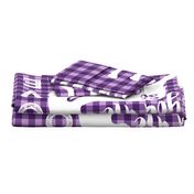 MINKY yard  - purple plaid - you are so deerly loved - buck - woodland nursery - LAD19