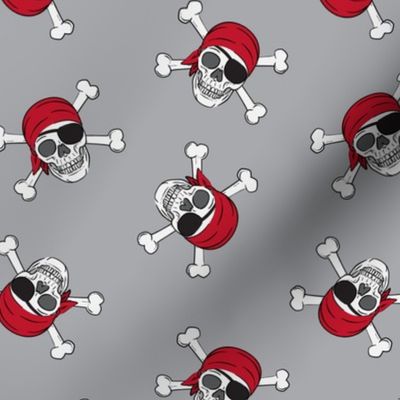 pirates - skull and cross bone - grey 3 - LAD19