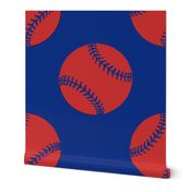 Red and Blue Polka Dot Baseballs