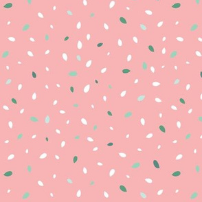 Terrazzo inspired Watermelon seeds seamless pattern