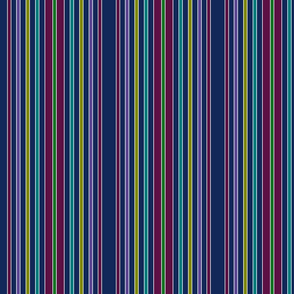 Stripes in Cool Jewel Tones