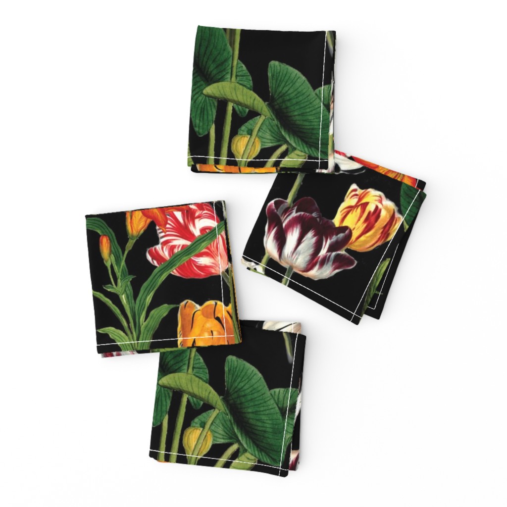 Botanical Vintage Moody Tulip Black