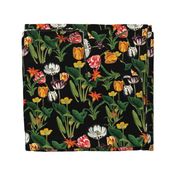 Botanical Vintage Moody Tulip Black