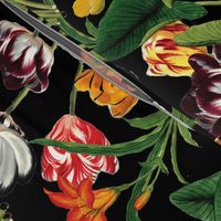 Botanical Vintage Moody Tulip Black