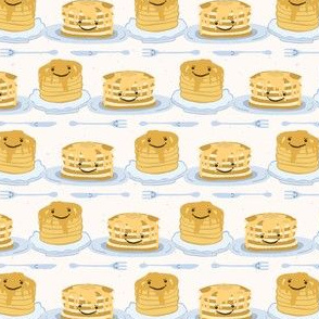  Cute vector blueberry pancake day breakfast illustration