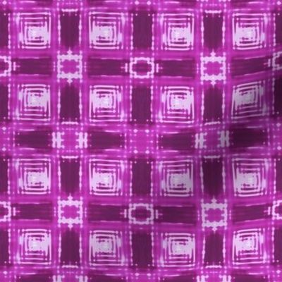 Pink Shibori Plaid