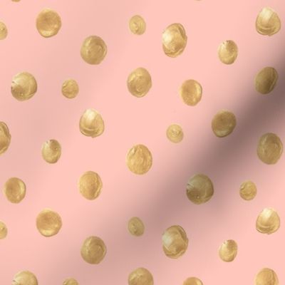 Coral/Peach Blush + Gold-tone Dots