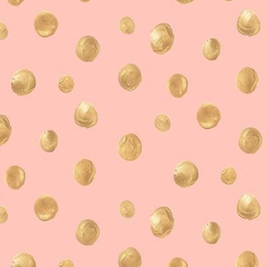 Coral/Peach Blush + Gold-tone Dots