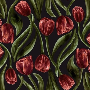 Luxurious Red Tulips