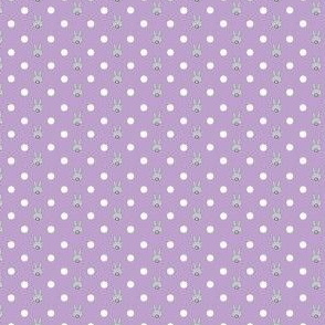 Polka Bunnies in Lavender