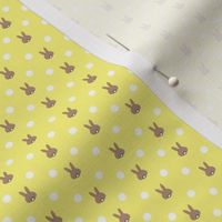 Polka Bunnies in Yellow