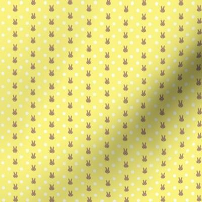 Polka Bunnies in Yellow