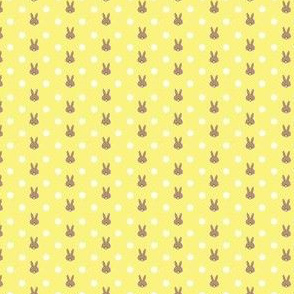 Polka Bunnies in Yellow