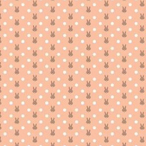 Polka Bunnies in Apricot