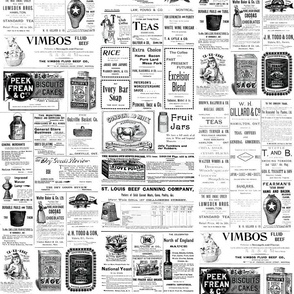Victorian Kitchen 1880s Grocery Advertisements - White