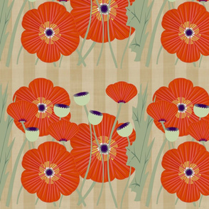 grunge stripe poppy-sandstone