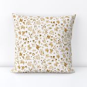 Darlene floral ditsy gold white