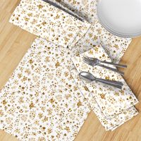 Darlene floral ditsy gold white