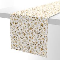 Darlene floral ditsy gold white