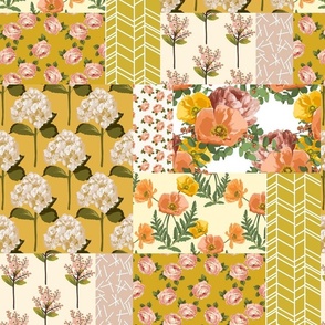 Patchwork- yellow floral