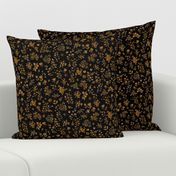 Darlene floral ditsy gold black