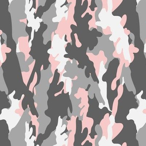 pink and grey camouflage - camo - little lady coordinate (90) C19BS