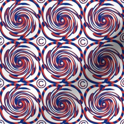 Red White Blue Swirls