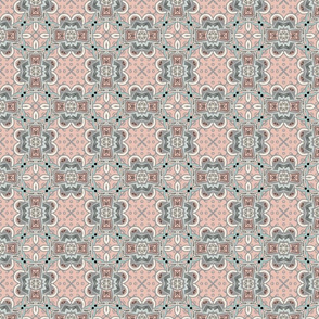 Tribal Cutie, Blush Pink and Gray, medium